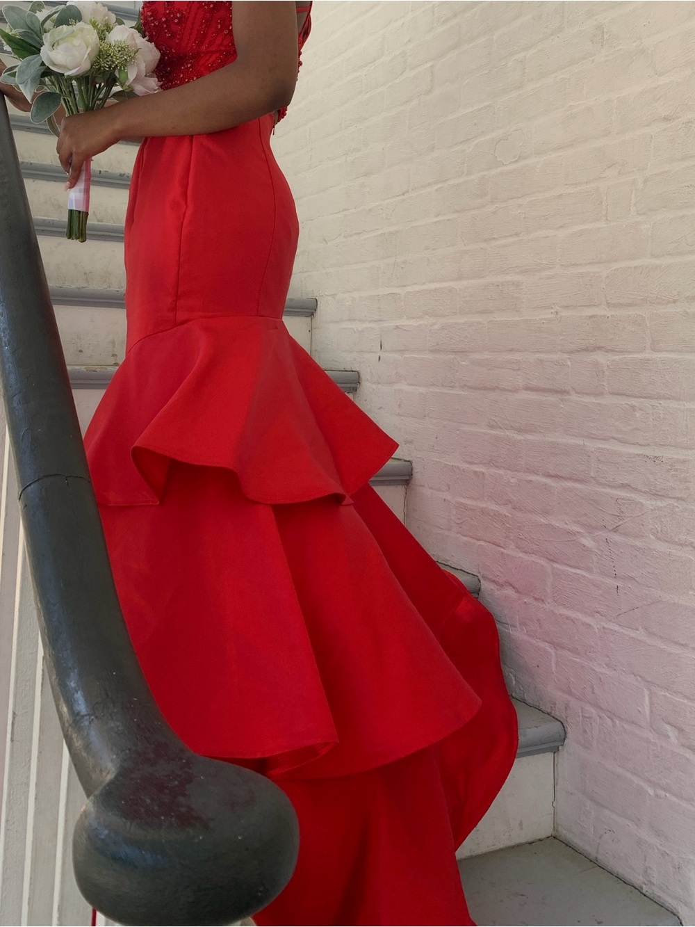 Red Two Piece Mermaid Prom Dress ✨
